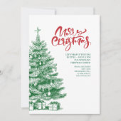Cozy Christmas Party Invitation Dankeskarte (Vorderseite)