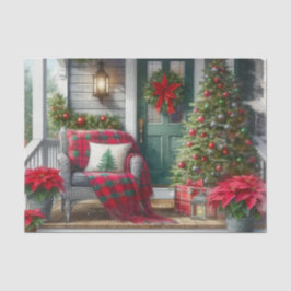 Cozy Christmas Porch Tree  Seidenpapier