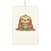 Cozy Christmas Sloth with Hot Chocolate � Cute Win Autolufterfrischer (Vorderseite)