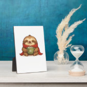 Cozy Christmas Sloth with Hot Chocolate � Cute Win Fotoplatte (Seite)