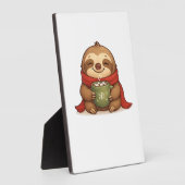 Cozy Christmas Sloth with Hot Chocolate � Cute Win Fotoplatte (Seite)