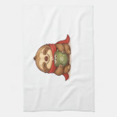 Cozy Christmas Sloth with Hot Chocolate � Cute Win Geschirrtuch (Vertikal)