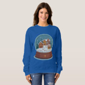 Cozy Christmas Snow Globe Illustration – Sweatshirt (Vorne ganz)