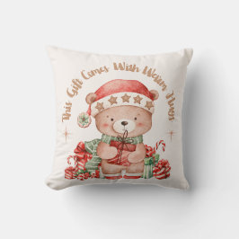 Cozy Christmas Teddy Bear Nursery Pillow Kissen