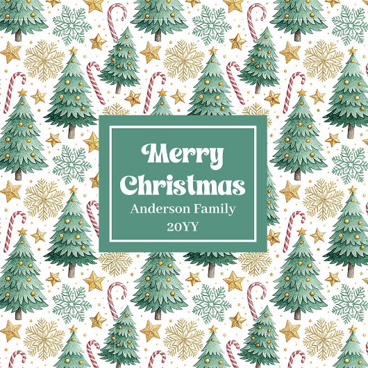 Cozy Christmas trees red green holiday bath towel Badhandtuch Set