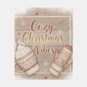 Cozy Christmas Vibes Decorative Pillow Fleecedecke (Vorderseite)
