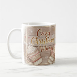 Cozy Christmas Vibes Mug | Rustic Winter Cabin Coc Kaffeetasse