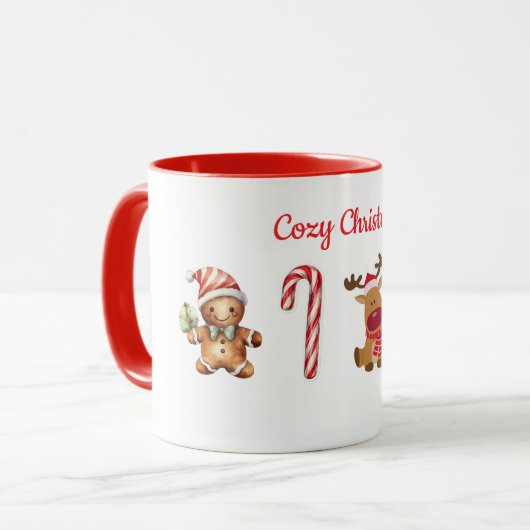 Cozy Christmas – Warm & Festive Holiday Design Tasse (Vorderseite Links)