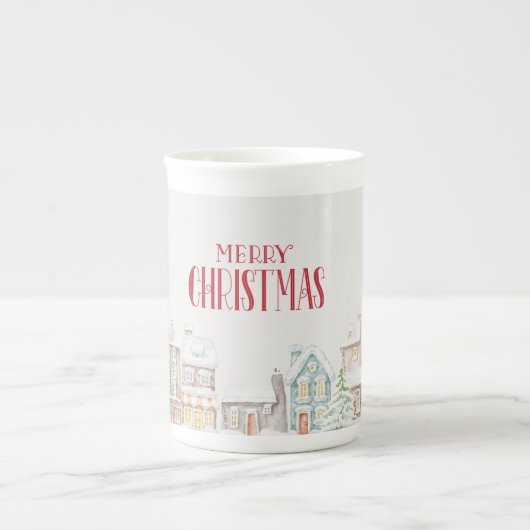 Cozy Christmas Winter Homes Porzellantasse (Vorderseite)
