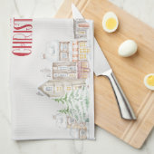 Cozy Christmas Winter Homes Tea Towel Geschirrtuch (Viertel Falte)