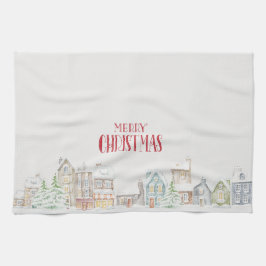 Cozy Christmas Winter Homes Tea Towel Geschirrtuch