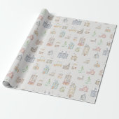 Cozy Christmas Winter Homes Wrapping Paper Geschenkpapier (Ungerollt)