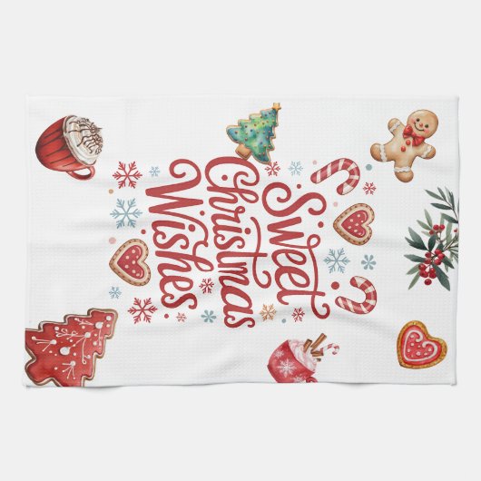 Cozy Christmas Wishes Kitchen Towel Geschirrtuch (Horizontal)