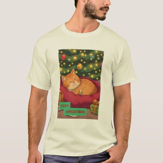 Cozy Christmas with an Orange Cat T-Shirt (Vorderseite)