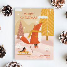 Cozy Christmas Woodland Fox | Cute Winter Animal