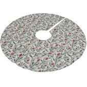 Cozy Classic Rustic Floral Christmas Pattern Polyester Weihnachtsbaumdecke (Schrägansicht)