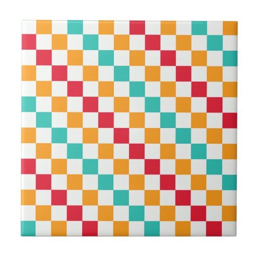 Cozy classroom diagonal checkerboard pattern fliese (Vorderseite)