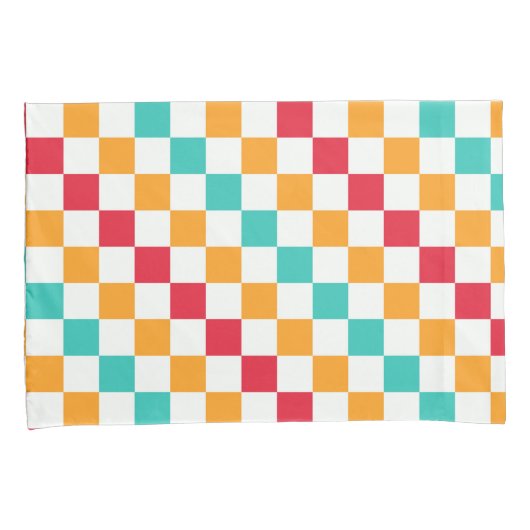 Cozy classroom diagonal checkerboard pattern kissenbezug (Vorderseite-Rechts)