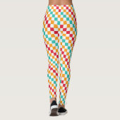 Cozy classroom diagonal checkerboard pattern leggings (Rückseite)