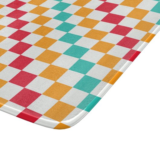 Cozy classroom diagonal checkerboard pattern schneidebrett (Ecke)
