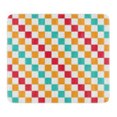 Cozy classroom diagonal checkerboard pattern schneidebrett (Vorderseite)