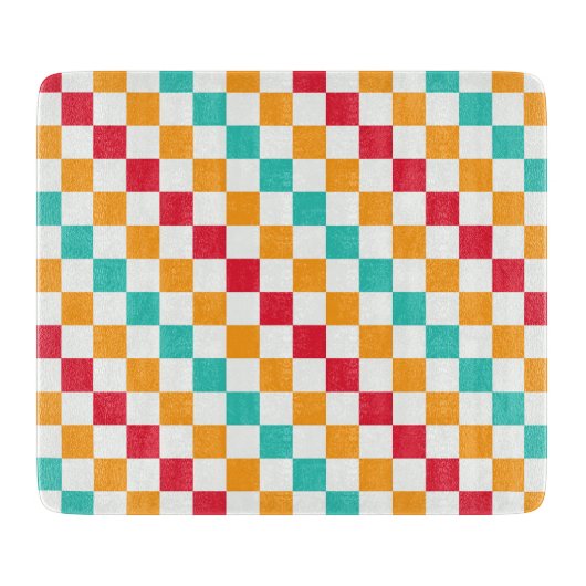 Cozy classroom diagonal checkerboard pattern schneidebrett (Vorderseite)