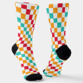 Cozy classroom diagonal checkerboard pattern socken (Gewinkelt)