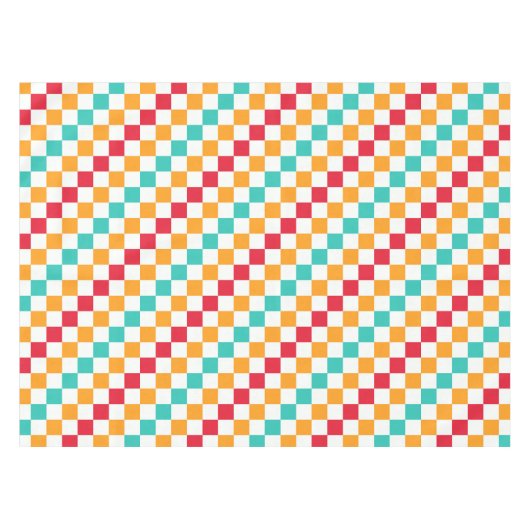 Cozy classroom diagonal checkerboard pattern tischdecke (Vorderseite (Horizontal))
