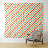 Cozy classroom diagonal checkerboard pattern wandteppich (Beispiel (Horizontal))
