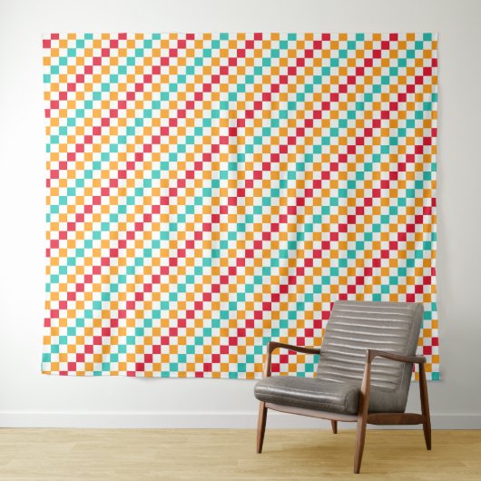 Cozy classroom diagonal checkerboard pattern wandteppich (Beispiel (Horizontal))