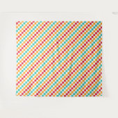 Cozy classroom diagonal checkerboard pattern wandteppich (Vorderseite (Horizontal))