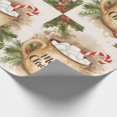 Cozy cocoa merry Christmas cookie holly festive Geschenkpapier (Ecke)