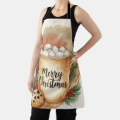 Cozy cocoa merry Christmas cookie holly festive Schürze (InSitu)