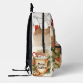 Cozy cocoa merry Christmas holly cookie festive Bedruckter Rucksack (Links)
