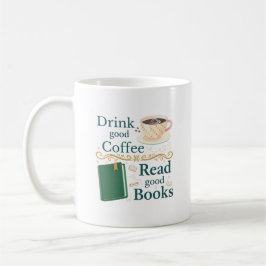 Cozy Coffee & Book Lover Vintage Quote Design Kaffeetasse