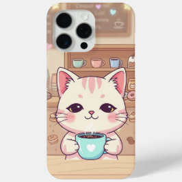 Cozy Coffee Cat - Starry Night iPhone 15 Pro Max Case-Mate iPhone Hülle