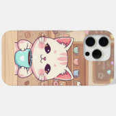 Cozy Coffee Cat - Starry Night iPhone 15 Pro Max Case-Mate iPhone Hülle (Rückseite (Horizontal))