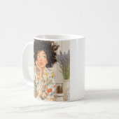 Cozy Coffee Morning Girl Mug – AI Art Kaffeetasse (Vorderseite Links)