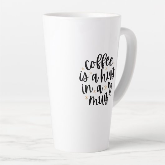 Cozy Coffee Quote Latte Mug Milchtasse (Rechte Ecke)