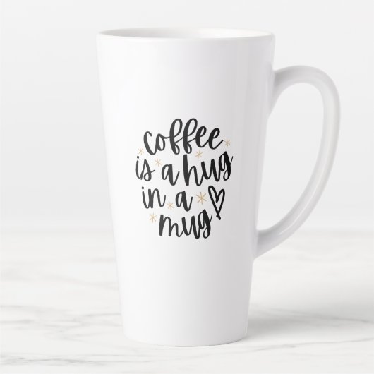 Cozy Coffee Quote Latte Mug Milchtasse (Rechts)