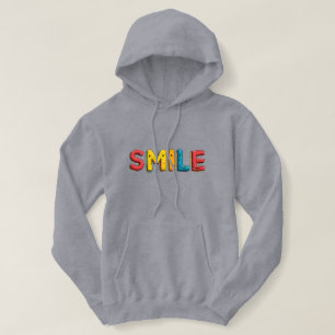 Cozy Colorful "LÄCHELN" Grafik-Hoodie Hoodie
