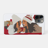 Cozy Conversations  Christmas Holiday Illustration Case-Mate iPhone Hülle (Rückseite (Horizontal))