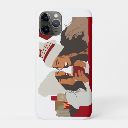 Cozy Conversations Weihnachtsillustration Case-Mate iPhone Hülle (Rückseite)
