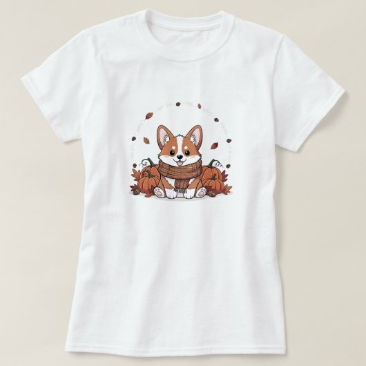 Cozy Corgi | NUR WEISS T-Shirt (Design vorne)