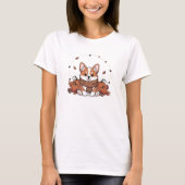 Cozy Corgi | NUR WEISS T-Shirt (Vorderseite)