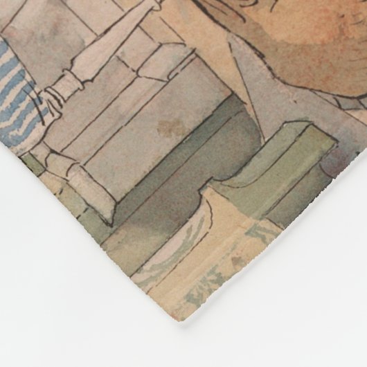 Cozy Corner (von Carl Larsson) Fleecedecke (Ecke)