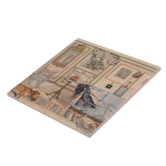 Cozy Corner (von Carl Larsson) Fliese (Seite)