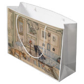 Cozy Corner (von Carl Larsson) Große Geschenktüte (Rückseite Schrägansicht)