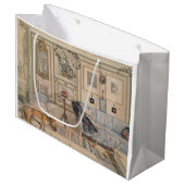 Cozy Corner (von Carl Larsson) Große Geschenktüte (Vorderseite Schrägansicht)