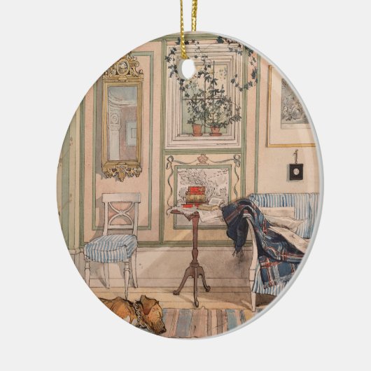 Cozy Corner (von Carl Larsson) Keramik Ornament (Links)